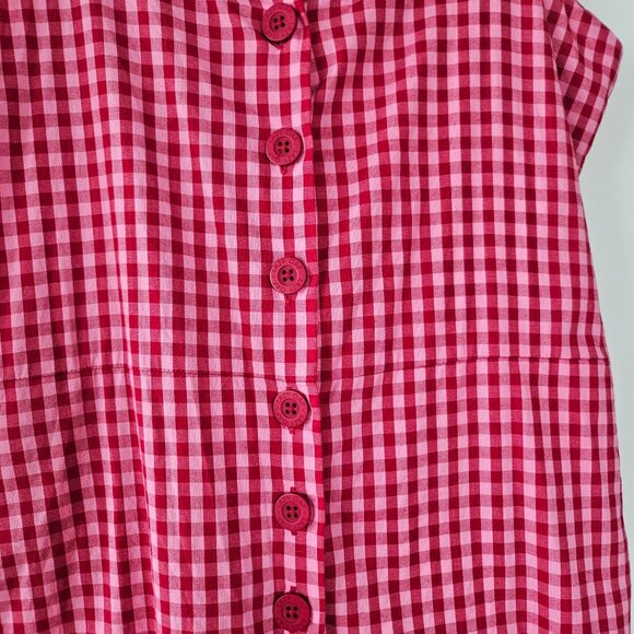 Lazy Oaf Pink Plaid Jumpsuit UK 14 - Picture 3 of 12